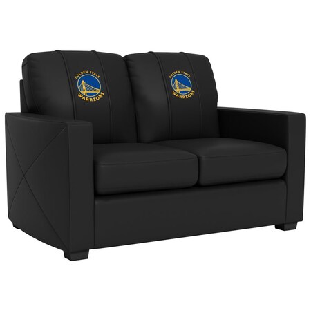 Dreamseat Silver Loveseat with Golden State Warriors Global Logo XZ7759003LSCDBK-PSNBA30087